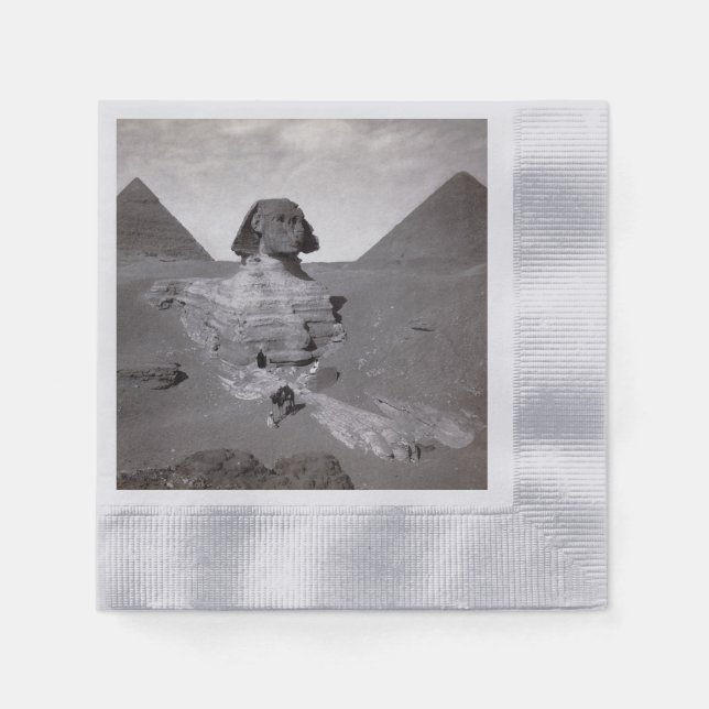 Great Sphinx & Giza Pyramids Necropolis Egypt Napkins (Front)