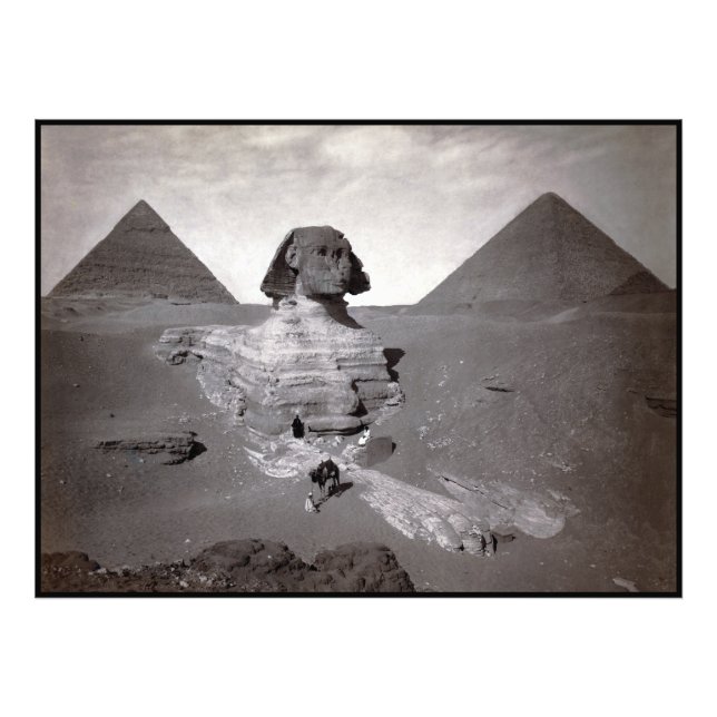 Great Sphinx & Giza Pyramids Necropolis Egypt Photo Print (Front)