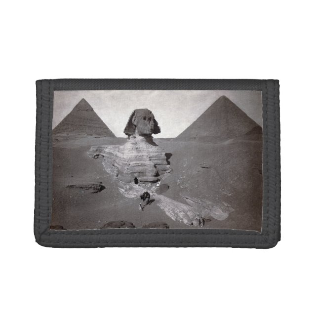 Great Sphinx & Giza Pyramids Necropolis Egypt Trifold Wallet (Front)