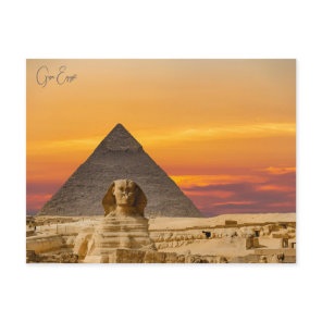 Great sphinx of giza Egypt vintage Middle east Postcard