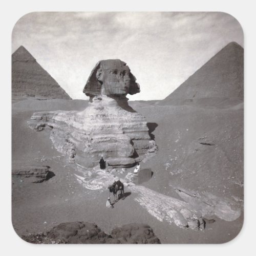 Great Sphinx of Giza Necropolis and Pyramids Square Sticker