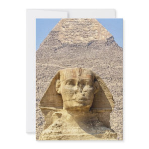 Great Sphinx of Giza & pyramids Ancient Egypt  Invitation