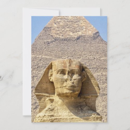 Great Sphinx of Giza & pyramids Ancient Egypt Invitation