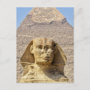 Great Sphinx of Giza & pyramids Ancient Egypt  Postcard