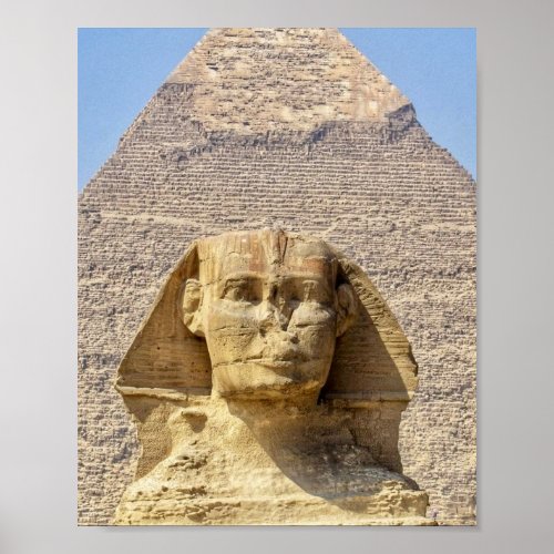 Great Sphinx of Giza & pyramids Ancient Egypt Poster