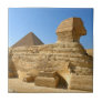 Great Sphinx of Giza with Khafre pyramid - Egypt Ceramic Tile