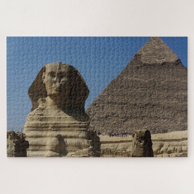 Great Sphinx Statue Cairo Pyramids Egypt Travel Jigsaw Puzzle (Horizontal)
