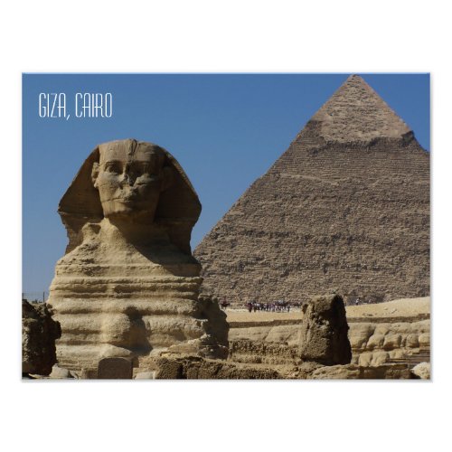 Great Sphinx Statue Giza Cairo Egypt Souvenir Photo Print