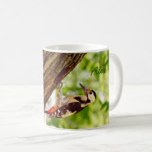 Great Spotted Woodpecker Avian Portrait Coffee Mug