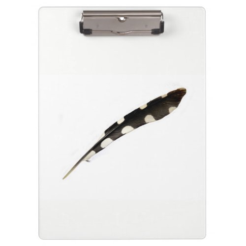 Great Spotted Woodpecker Feather Clipboard