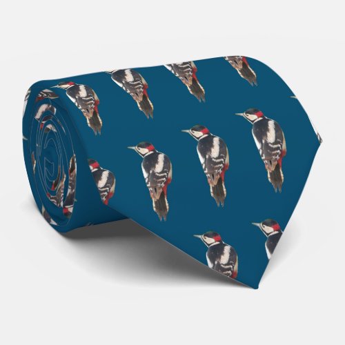 Great Spotted Woodpecker Tie