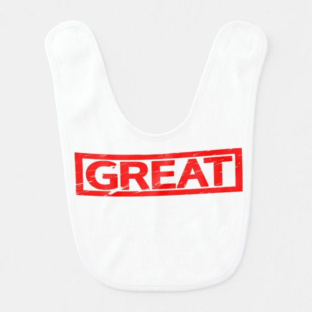 Great Stamp Baby Bib (Front)