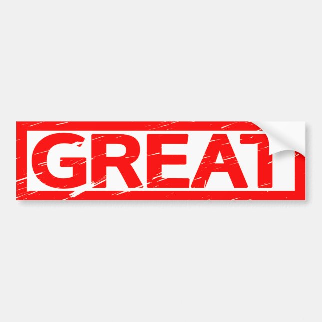 Great Stamp Bumper Sticker (Front)