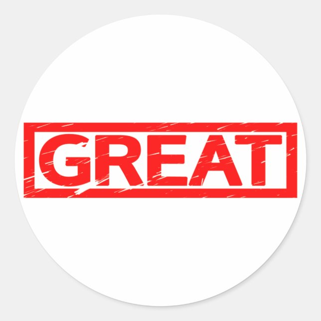Great Stamp Classic Round Sticker (Front)