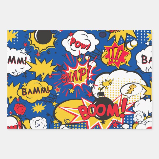 Great Super Cute Comic Wrapping Paper (Front 3)