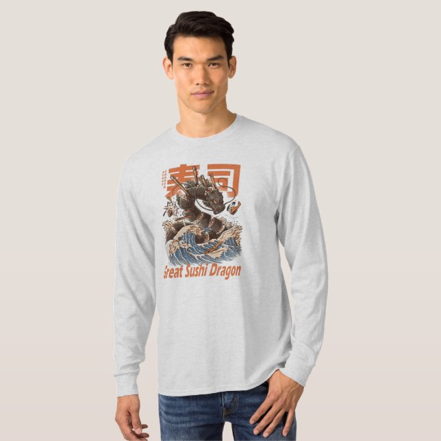 Great Sushi Dragon classic artwork, perfect gift T-Shirt (Front Full)