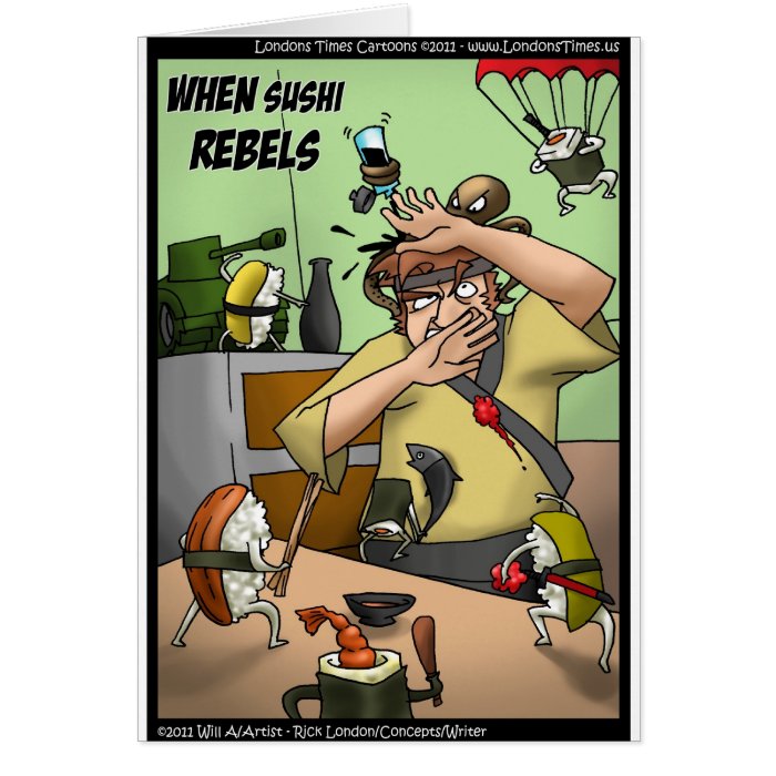 Great Sushi Rebellion Funny Gifts Tees Cards Etc