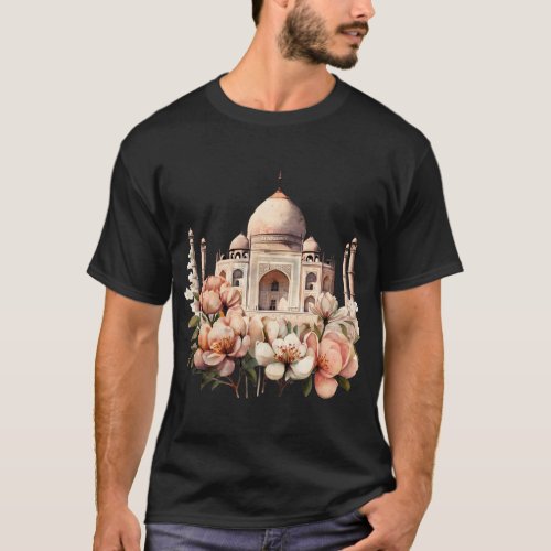 Great Taj Mahal India Sightseeing Motif T_Shirt