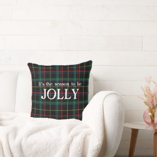 Great Tartan Plaid Tees The Season Christmas  Thro Throw Pillow