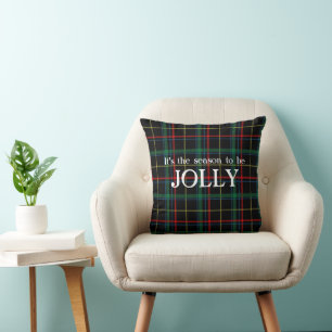 Great Tartan Plaid Tees The Season Christmas Throw Pillow