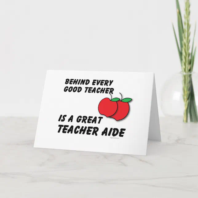 Great Teacher Aide Card | Zazzle