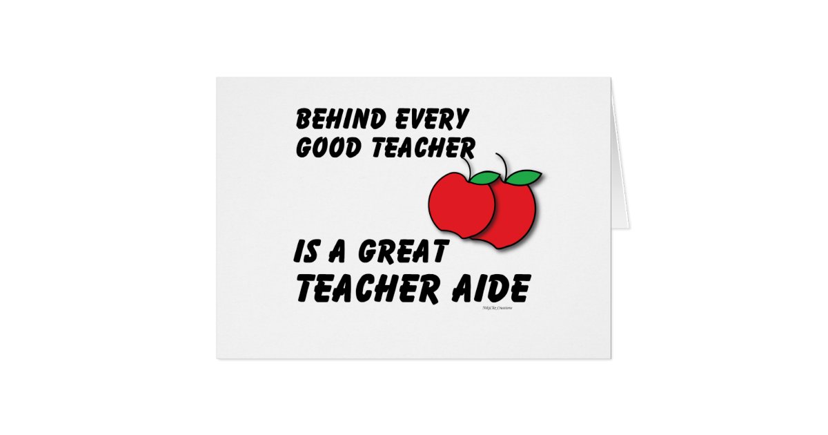 Great Teacher Aide Card | Zazzle