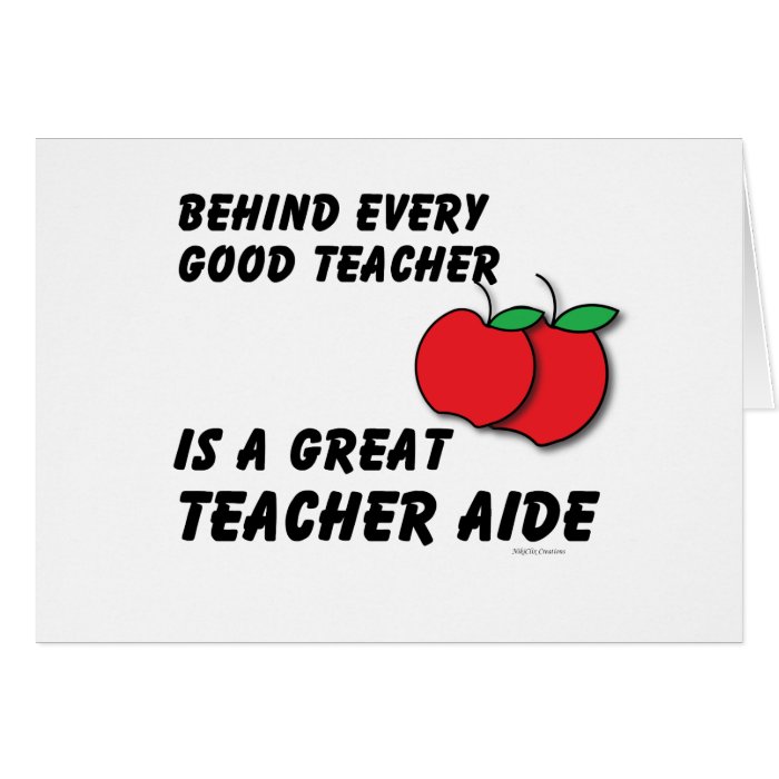 Great Teacher Aide Card | Zazzle