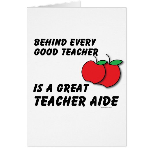 Great Teacher Aide Cards (Front)
