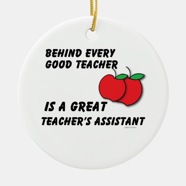 Great Teacher Assistant Ceramic Ornament (Front)