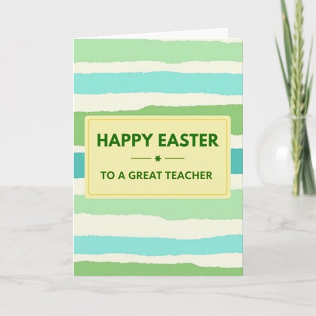 Great Teacher Easter Card (Front)