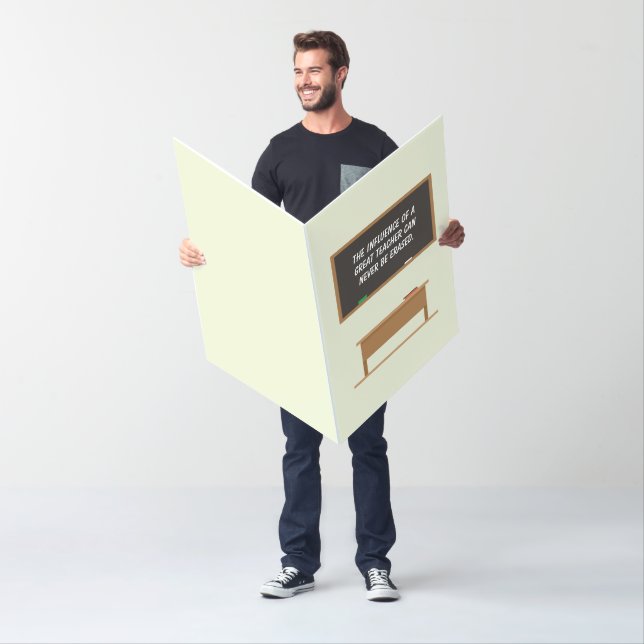 Great Teacher Inspirational Quote Chalkboard Card (In Situ)