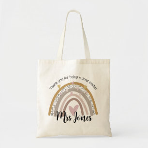 Great Teacher Rainbow Thank You retirement Tote Bag