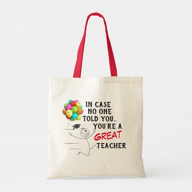 “Great Teacher”  Tote Bag (Back)