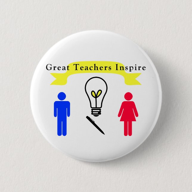 Great Teachers Inspire Button (Front)