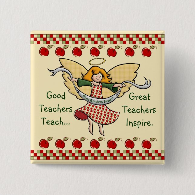 Great Teachers Inspire Pinback Button (Front)