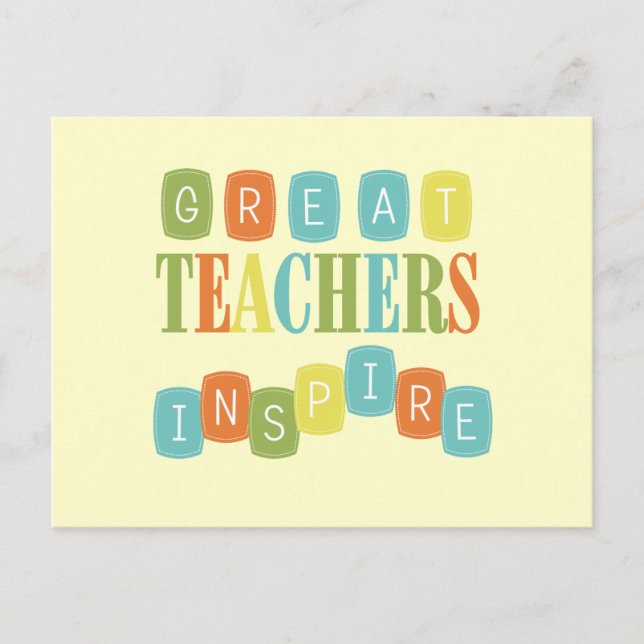 Great Teachers Inspire Postcard (Front)