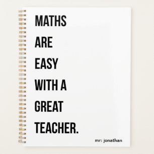Great Teachers Make Math Easy Planner