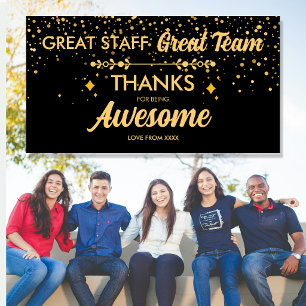 Great Team Great Staff Thank You Sign Employee