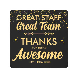 Great Team Great Staff Thank You Sign   Employee 