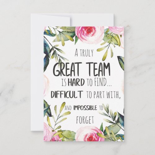 Great Team thank you gift Amazing team quote