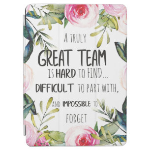 Great Team thank you gift Amazing team quote iPad Air Cover