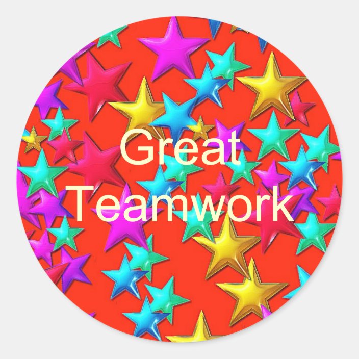 Great Teamwork Star Sticker