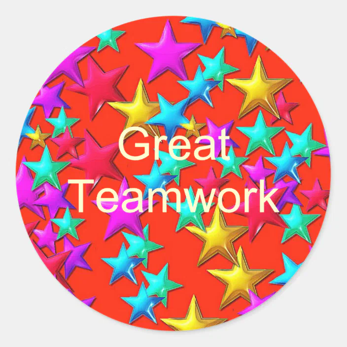 Great Teamwork Star Sticker Zazzle Com