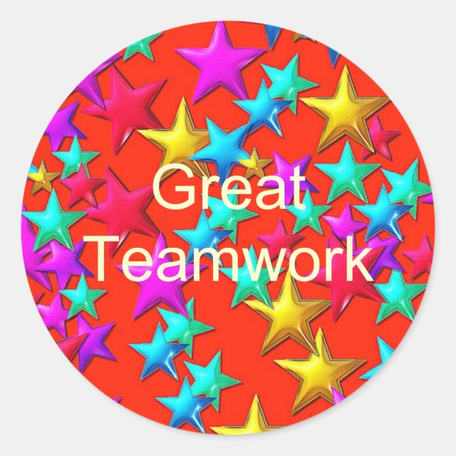 Great Teamwork Star Sticker (Front)