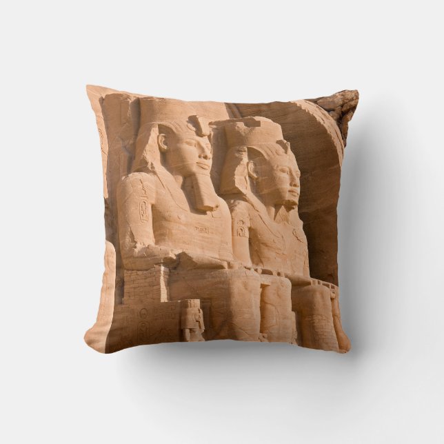 Great Temple of Abu Simbel - Ramses II - Egypt Throw Pillow (Front)