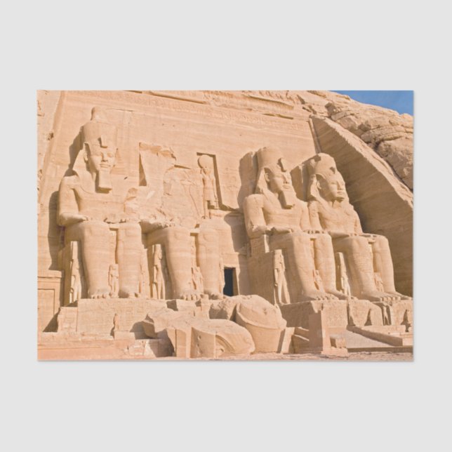 Great Temple of Abu Simbel - Ramses II - Egypt Tissue Paper (Front)
