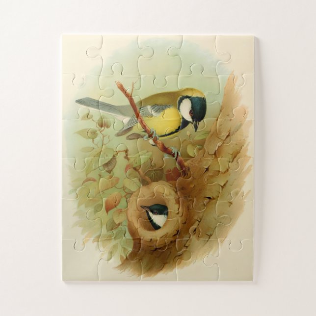 Great tit- Colorful bird, Art Jigsaw Puzzle (Vertical)