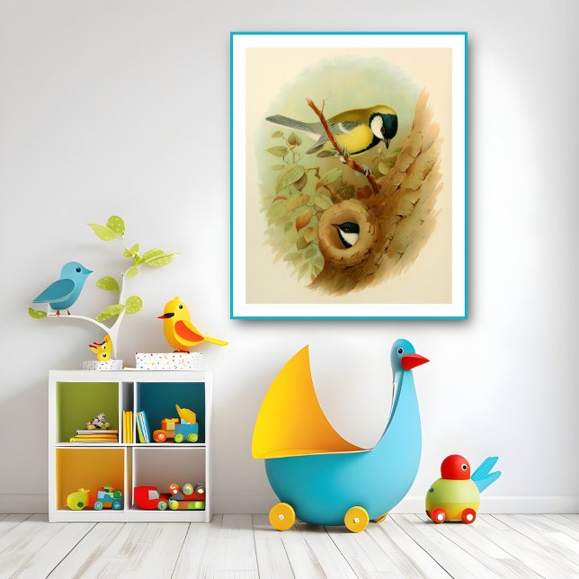 Great tit- Colorful bird, Art Poster (Creator Uploaded)