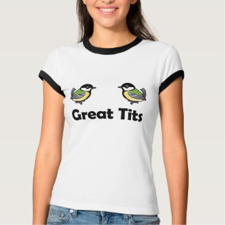 Great Tits Ladies Ringer T-Shirt