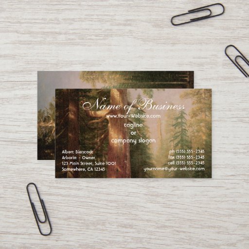 Customizable Great Trees, Mariposa Grove, California, Bierstadt Business Card